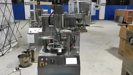 Máquina de enchimento e selagem de cápsulas de café servo totalmente automática