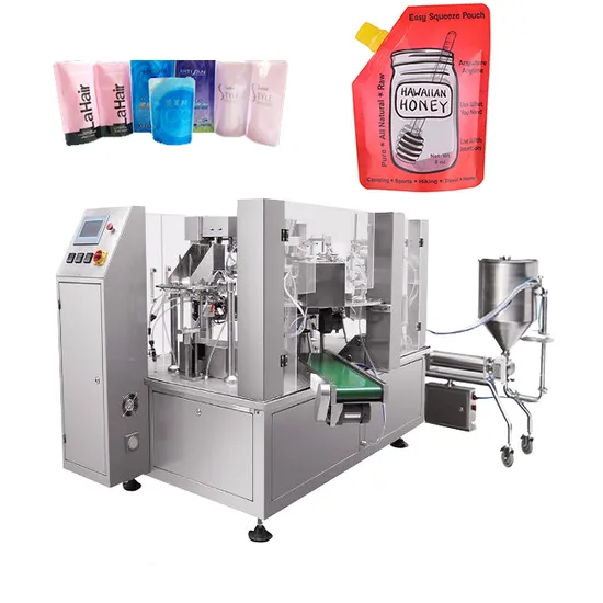 Preço do fabricante Máquina de embalagem rotativa com bico automático para molho de tomate e pimenta